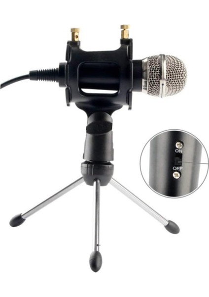 Profesyonel Condenser Mikrofon Seti Çok Yönlü ,tripod Standlı, Pop Filtreli, Pc & Telefon Uyumlu