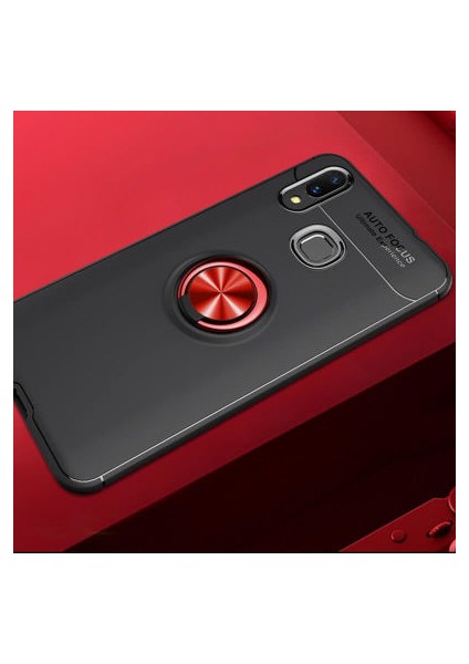 Huawei P Smart 2019 Kılıf Yüzüğü Stant ve Araç Tutucu Olabilen Şık Esnek Premium Silikon Kapak Ryc/ravel