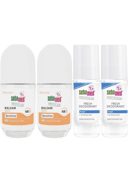 Deodorant Roll-On 50ML Balsam Hassas/sensitive + Roll-On 50ML Fresh (Karma 4 Lü Set)