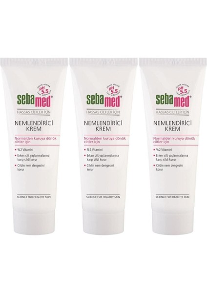 Nemlendirici Krem Tüp 50ML (Günlük Kullanım) (3 Lü Set)