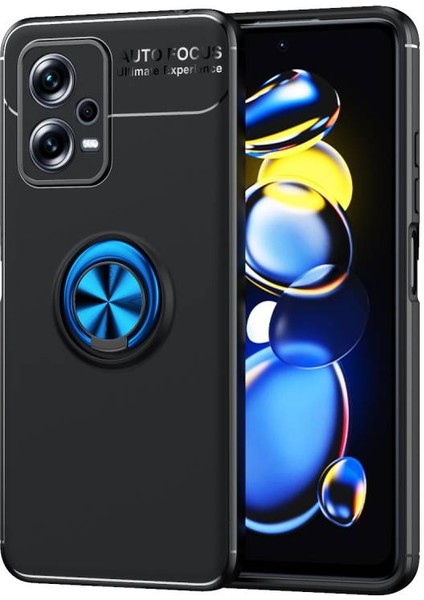 Redmi Note 12 5g Kılıf Yüzüğü Stant ve Araç Tutucu Olabilen Şık Esnek Premium Silikon Kapak Ryc/ravel