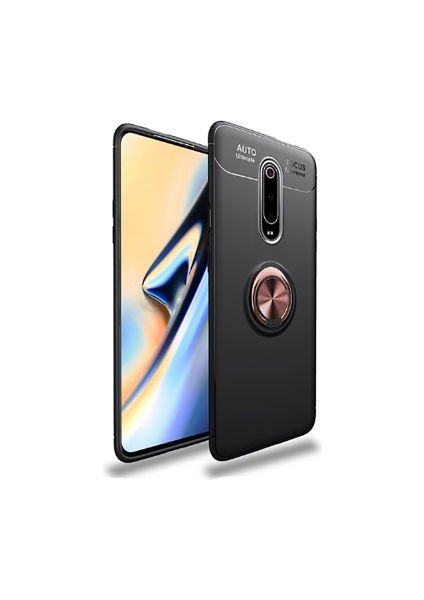 Xiaomi Mi 9t Kılıf Yüzüğü Stant ve Araç Tutucu Olabilen Şık Esnek Premium Silikon Kapak Ryc/ravel