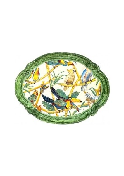 Aless Amazonia Oval Italyan Tepsi