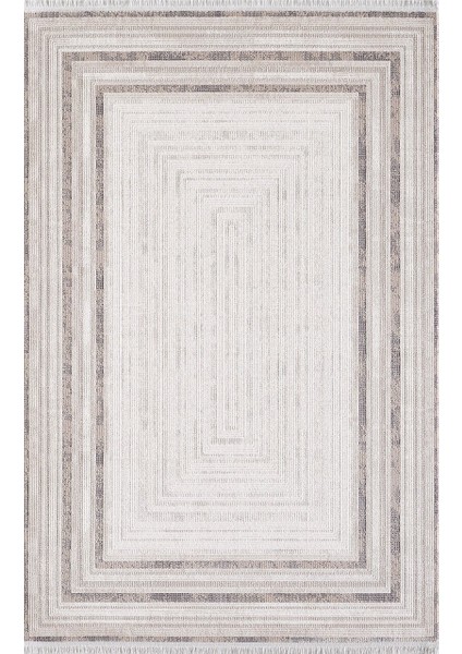 Özel Akrilik Dokuma Krem Bej Renkli Modern Halı Romantik Serisi 02432A