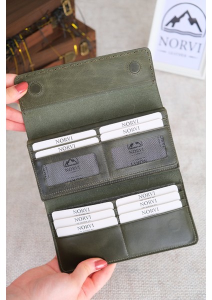 Saraciye Dikişli Telefon Bölmeli Hakiki Deri Cüzdan