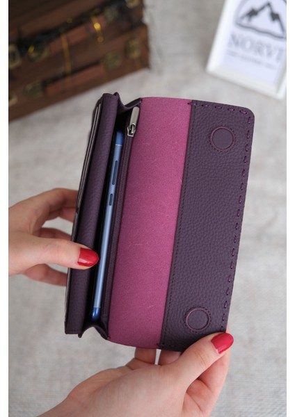 Saraciye Dikişli Telefon Bölmeli Hakiki Deri Cüzdan fırsatları