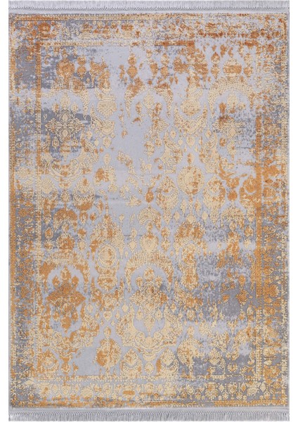 Özel Akrilik Dokuma Gri Gold Renkli Modern Halı Inspıratıon Serisi 00650E