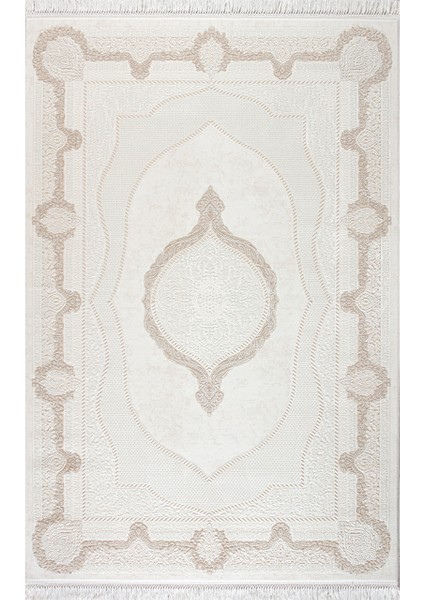 Özel Akrilik Dokuma Bej Krem Renkli Modern Halı Vanessa Serisi 3080A