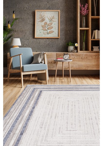 Özel Akrilik Dokuma Gri Mavi Renkli Modern Halı Romantik Serisi 02432B fiyatları