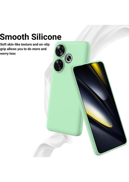 Xiaomi Poco F6 5g Kılıf El Kayışı-Yeşil ile Sıvı Silikon Düşme Önleyici Telefon Kılıfı Için (Yurt Dışından) modelleri