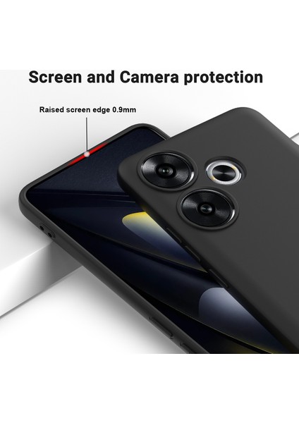 Xiaomi Poco F6 5g Kılıf El Kayışı ile Sıvı Silikon Düşme Önleyici Telefon Kılıfı-Siyah (Yurt Dışından) fırsatları
