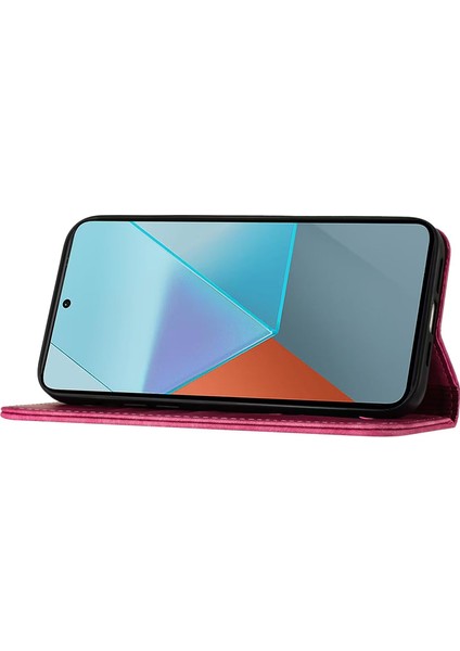 Xiaomi Redmi Note 13 Pro 5g Kılıf Kedi Baskılı Deri Flip Telefon Kapağı-Gül (Yurt Dışından) modelleri