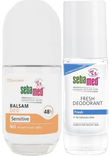 Deodorant Roll-On 50ML Balsam Hassas/sensitive + Roll-On 50ML Fresh (Karma 2 Li Set)