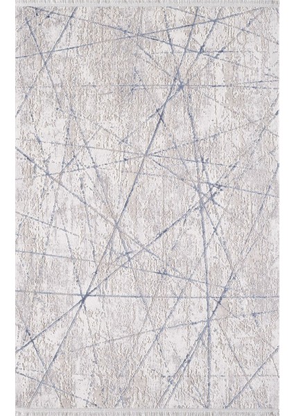 Özel Akrilik Dokuma Gri Mavi Renkli Modern Halı Romantik Serisi 02429B