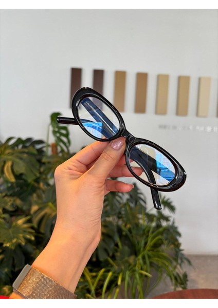 Siyah Cat Eye Retro Model Popüler Mavi Işık Korumalı Gözlük modelleri
