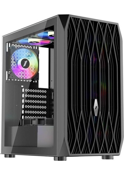 Arıya Ay7 Siyah 650W 80+ Argb 4X12CM Fan Temperli Cam Mesh USB 3.0 Atx Kasa