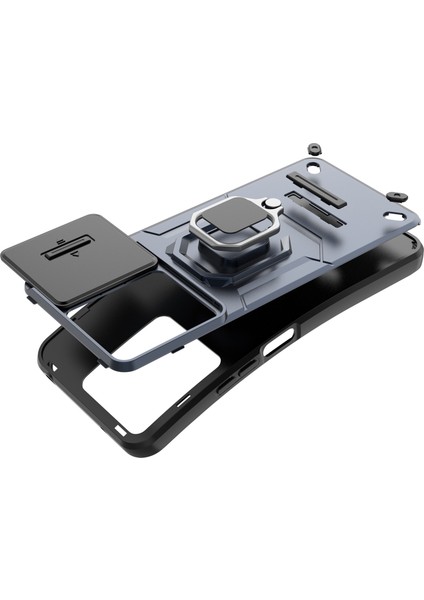 Xiaomi Redmi 13 5g/13 4g Kılıf Için Camshield Kickstand Pc+Tpu Telefon Kapağı-Gri (Yurt Dışından) modelleri