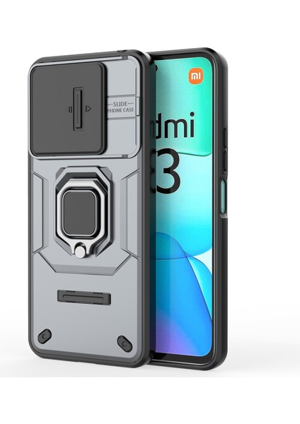 Xiaomi Redmi 13 5g/13 4g Kılıf Için Camshield Kickstand Pc+Tpu Telefon Kapağı-Gri (Yurt Dışından) fırsatları