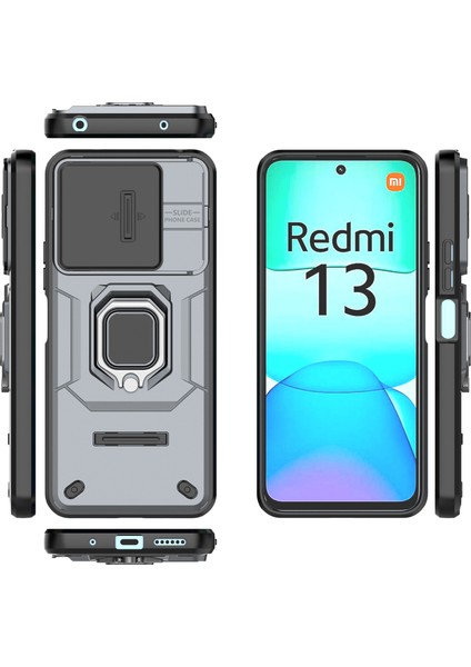 Xiaomi Redmi 13 5g/13 4g Kılıf Için Camshield Kickstand Pc+Tpu Telefon Kapağı-Gri (Yurt Dışından) indirimleri