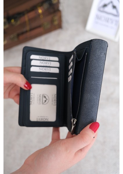 Saraciye Dikişli Çok Bölmeli Hakiki Deri Kadın Cüzdan fiyatları