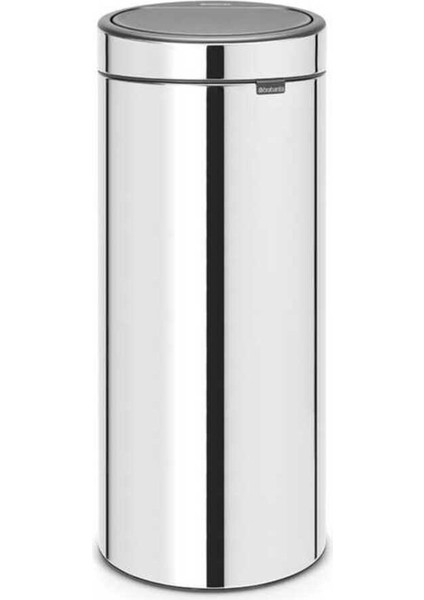 Çöp Kovası, Dokunmatik, Soft, 30LT - Parlak Paslanmaz Çelik