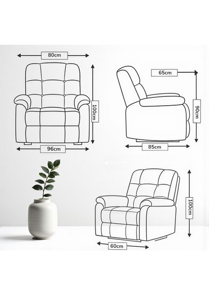 Relax TV Koltuğu Porto Elektrikli Sırt Dayanağı Kontrol Panelli Ergonomik Beyaz Dekoratif Baba Koltuğu indirimleri