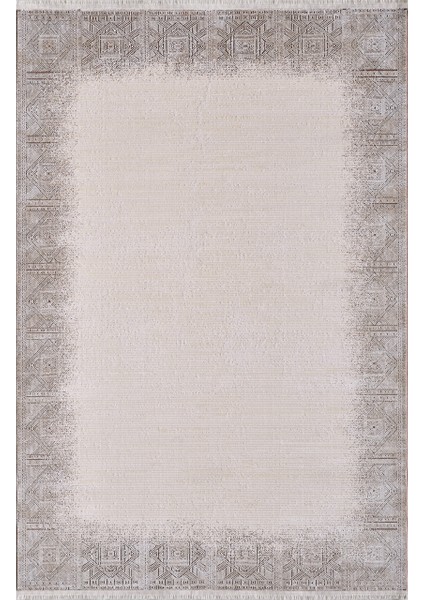 Özel Akrilik ve Viskon Dokuma Gri Renkli Modern Halı Alegra Serisi 09107C