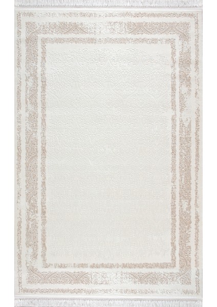 Özel Akrilik Dokuma Bej Krem Renkli Modern Halı Vanessa Serisi 3083A