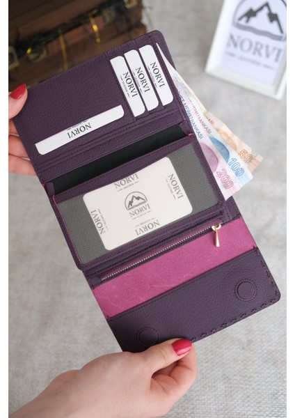 Saraciye Dikişli Çok Bölmeli Hakiki Deri Kadın Cüzdan fırsatları