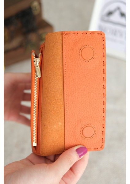 Saraciye Dikişli Çok Bölmeli Hakiki Deri Kadın Cüzdan modelleri