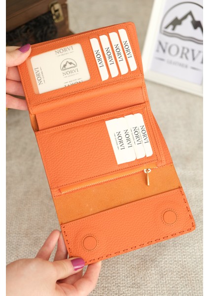 Saraciye Dikişli Çok Bölmeli Hakiki Deri Kadın Cüzdan fırsatları