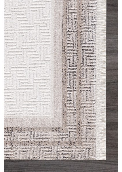 Özel Akrilik Dokuma Krem Bej Renkli Modern Halı Romantik Serisi 02425A modelleri