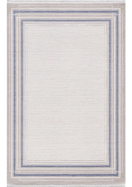 Özel Akrilik Dokuma Gri Mavi Renkli Modern Halı Romantik Serisi 02441B