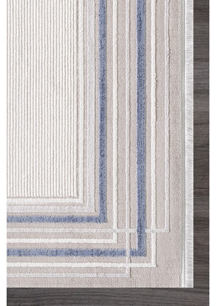 Özel Akrilik Dokuma Gri Mavi Renkli Modern Halı Romantik Serisi 02441B modelleri