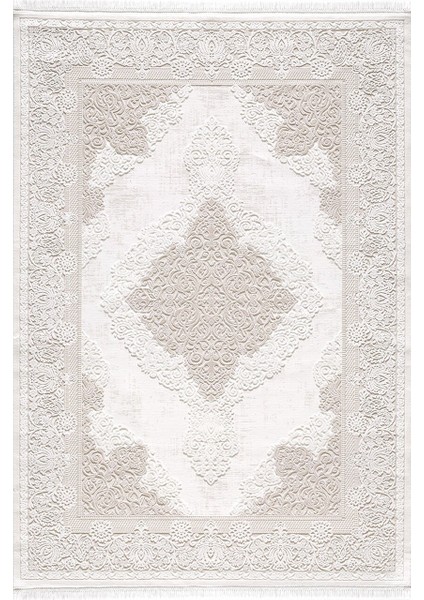 Özel Akrilik Dokuma Bej Krem Renkli Modern Halı Vanessa Serisi 06152B