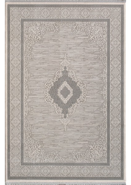 Özel Akrilik Dokuma Krem Gri Renkli Modern Halı Anetta Serisi 03319G