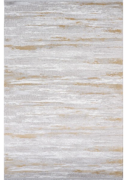 Özel Akrilik Dokuma Gri Gold Renkli Modern Halı Karizma Serisi 02828E