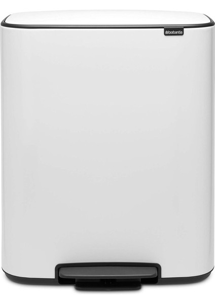 Bo Çöp Kovası, Pedallı, 60LT - Beyaz