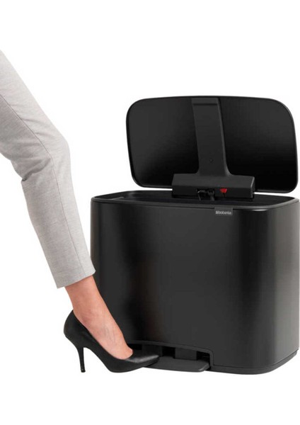 Bo Çöp Kovası, Pedallı, 36LT - Mat Siyah fırsatları