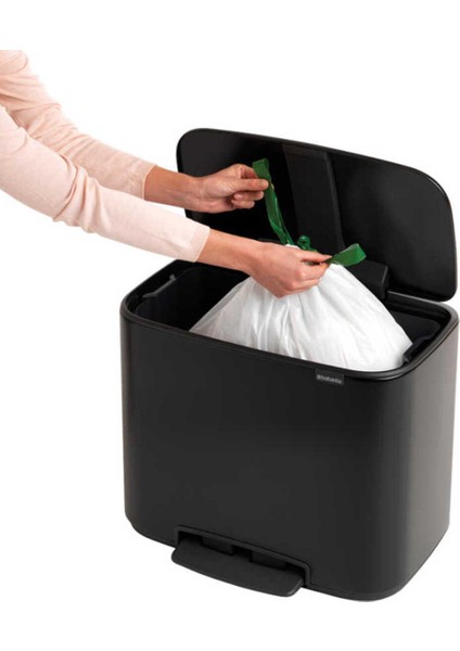 Bo Çöp Kovası, Pedallı, 36LT - Mat Siyah indirimleri