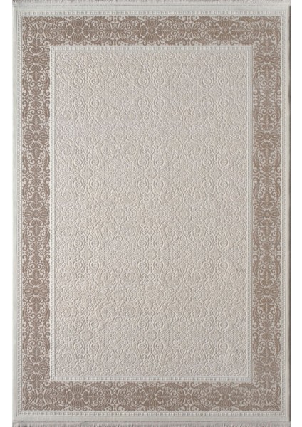 Özel Akrilik Dokuma Krem Bej Renkli Modern Halı Anetta Serisi 03318D