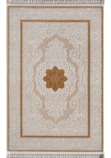 Özel Akrilik Dokuma Gold Krem Renkli Modern Halı Vanessa Serisi 06150H