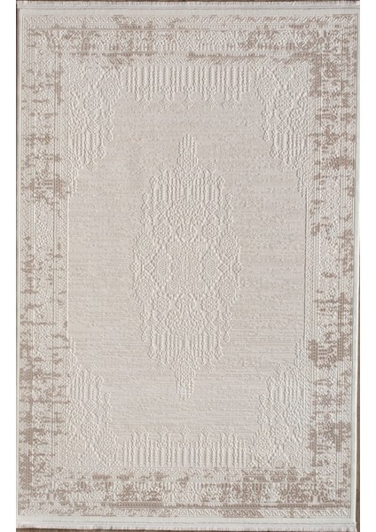 Özel Akrilik Dokuma Krem Bej Renkli Modern Halı Anetta Serisi 03320A