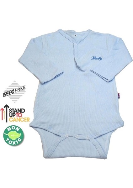 Sema Baby Uzun Kol Kaşkorse Badi (Body) - Mavi 6-12 Ay