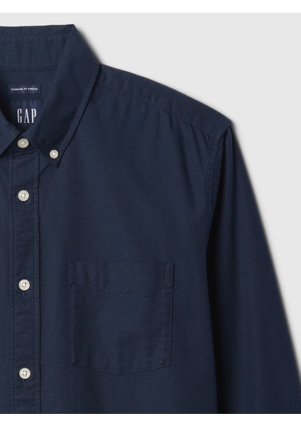 Erkek Lacivert Standart Fit Oxford Gömlek modelleri