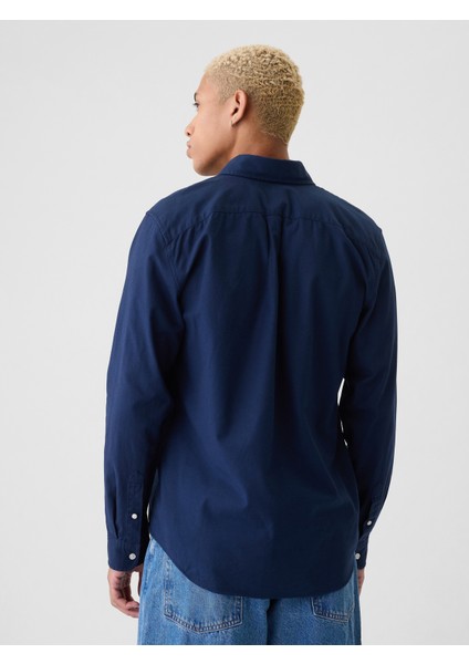 Erkek Lacivert Standart Fit Oxford Gömlek indirimleri