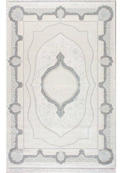 Özel Akrilik Dokuma Gri Krem Renkli Modern Halı Vanessa Serisi 3080B