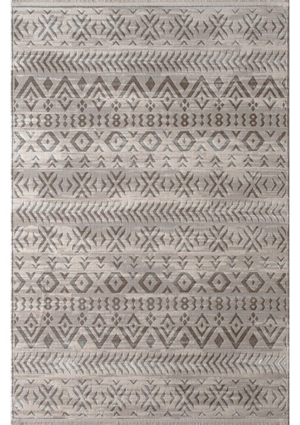 Özel Akrilik Dokuma Krem Renkli Modern Halı Gina Serisi 03079A