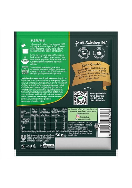 Pesto Makarna Sosu 50G x 6 Adet