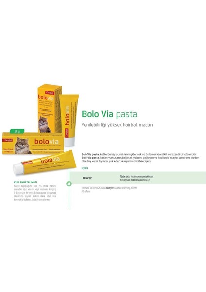 Bolovia Pasta Kediler Için Tamamlayıcı Malt Pastası 50G